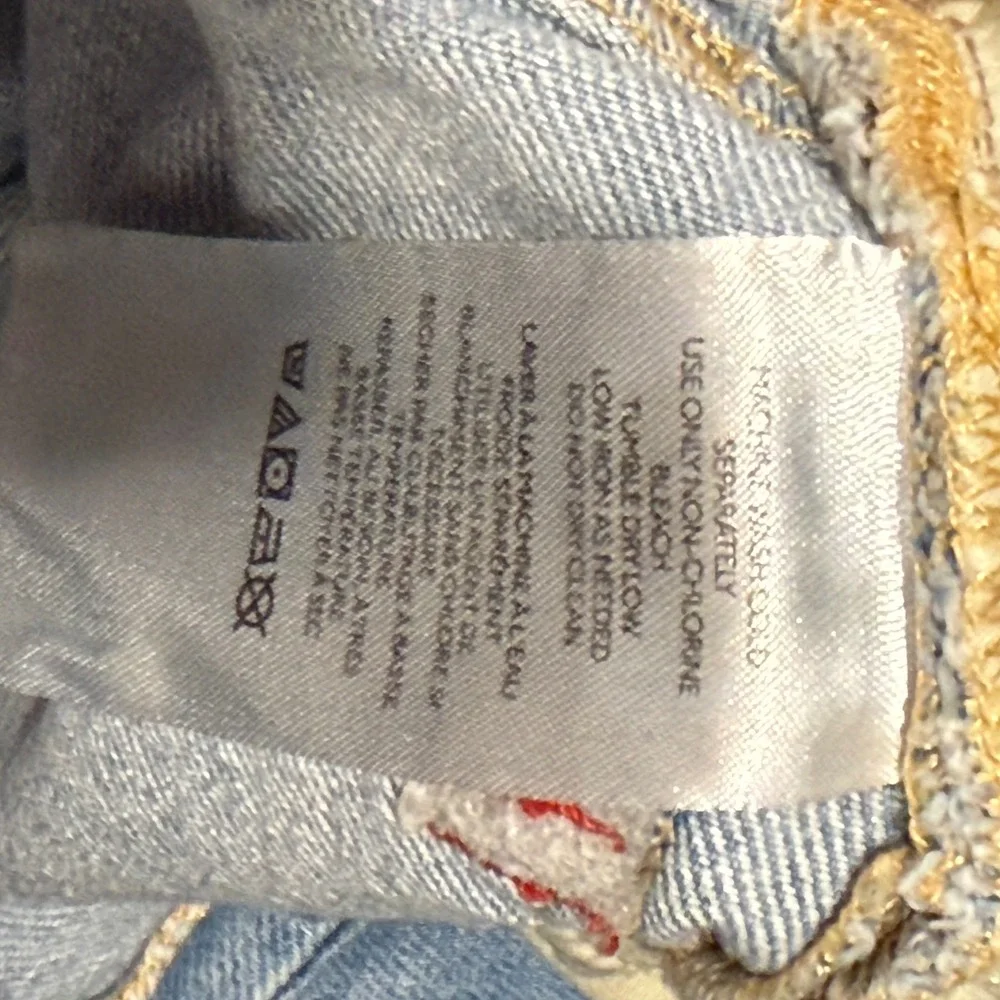 BDG Urban‎ Outfitters High & Wide Leg Jeans Light Wash Blue Size 24 OB1495394